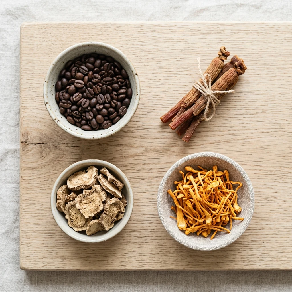 Certified Organic Maca, Red Ginseng & Cordyceps Adaptogen Blend