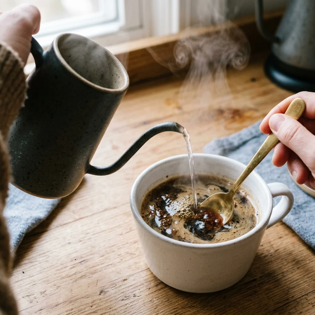 Pour Hot Or Iced Water & Stir Gently